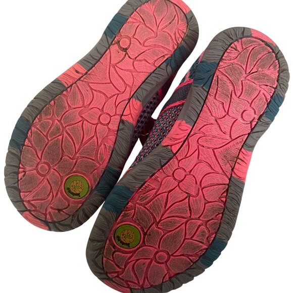 Jambu Sora Knit Mary Jane Mesh Shoes Girls Youth 13M Water Ready Pink Teal - Picture 3 of 8